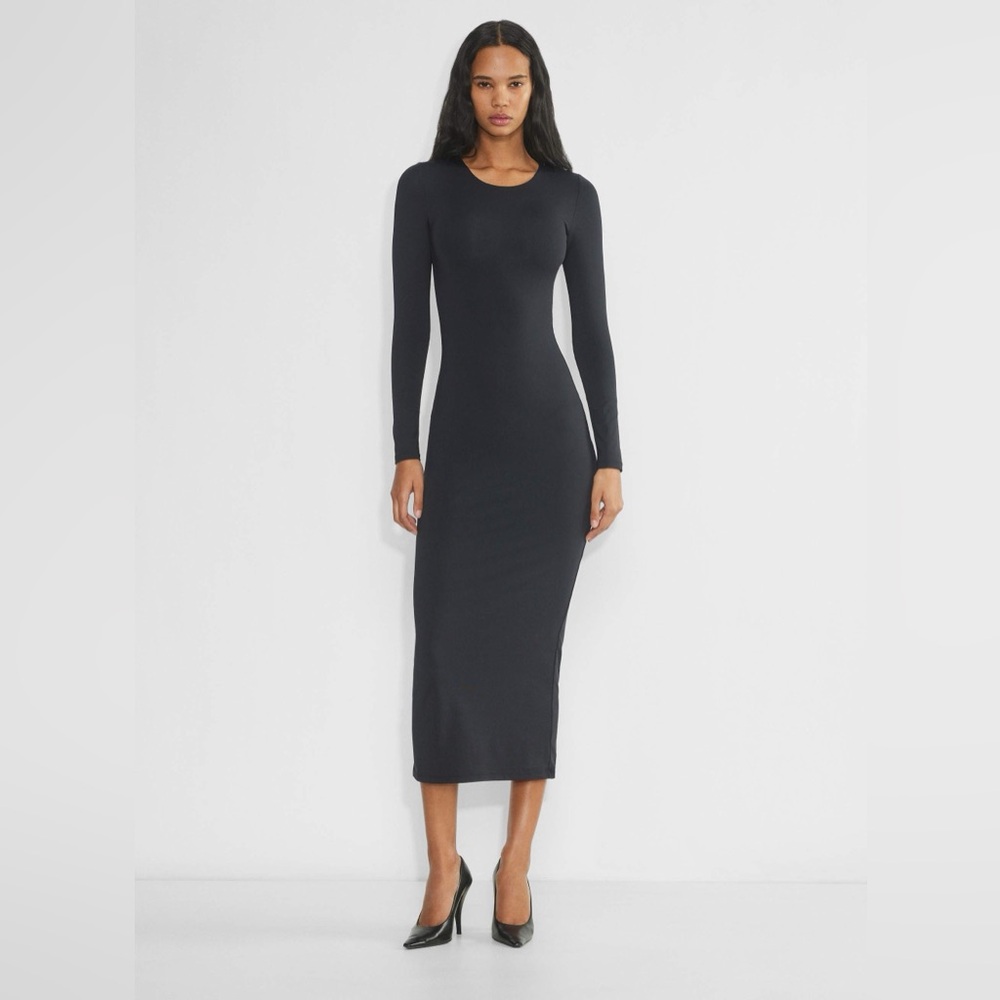 Aritzia Contour Crew Longsleeve Maxi Dress XS